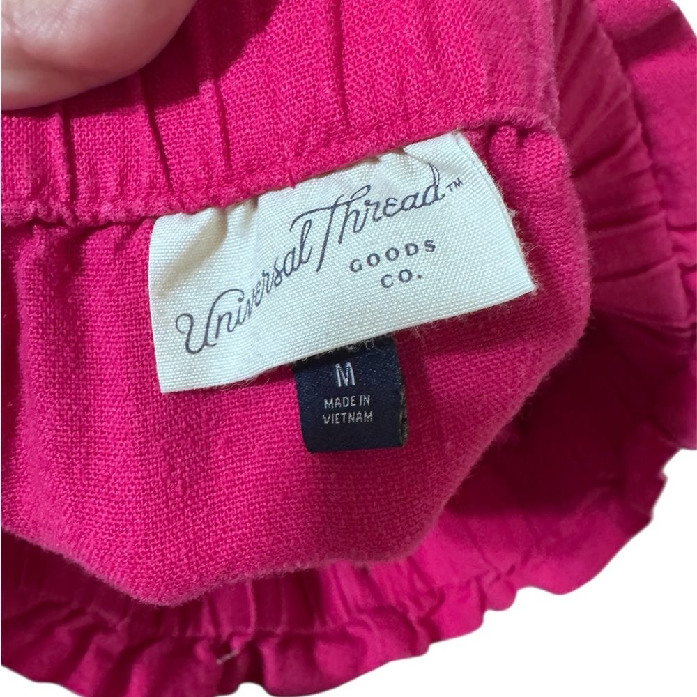 Universal Thread Fuchsia Button-Down A-Line Skirt - image 6